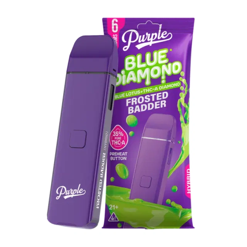 Purple Blue Diamond | Blue Lotus + THCA Disposable | 6G - Image 3